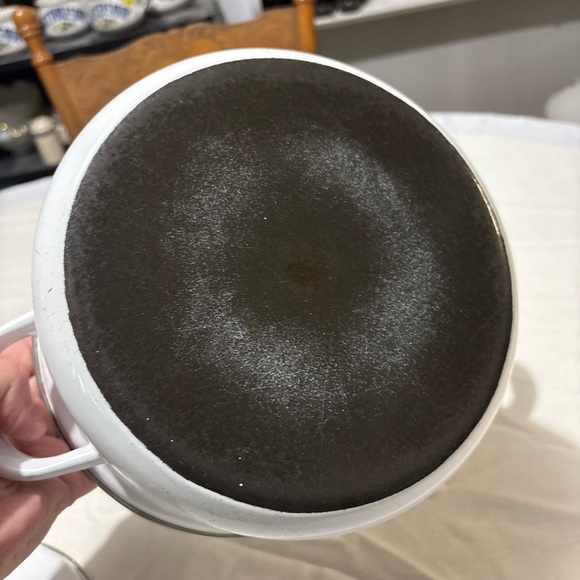 Vintage set of 4 White Floral Saucepans, Pans and Pots with Brown Handle - Picture 9 of 16